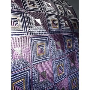 Mark Pendleton x‎ Nordstrom Purple Multicolored Geometric Corpcore Silk Tie